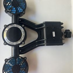 Battery operated barbecue fan and light