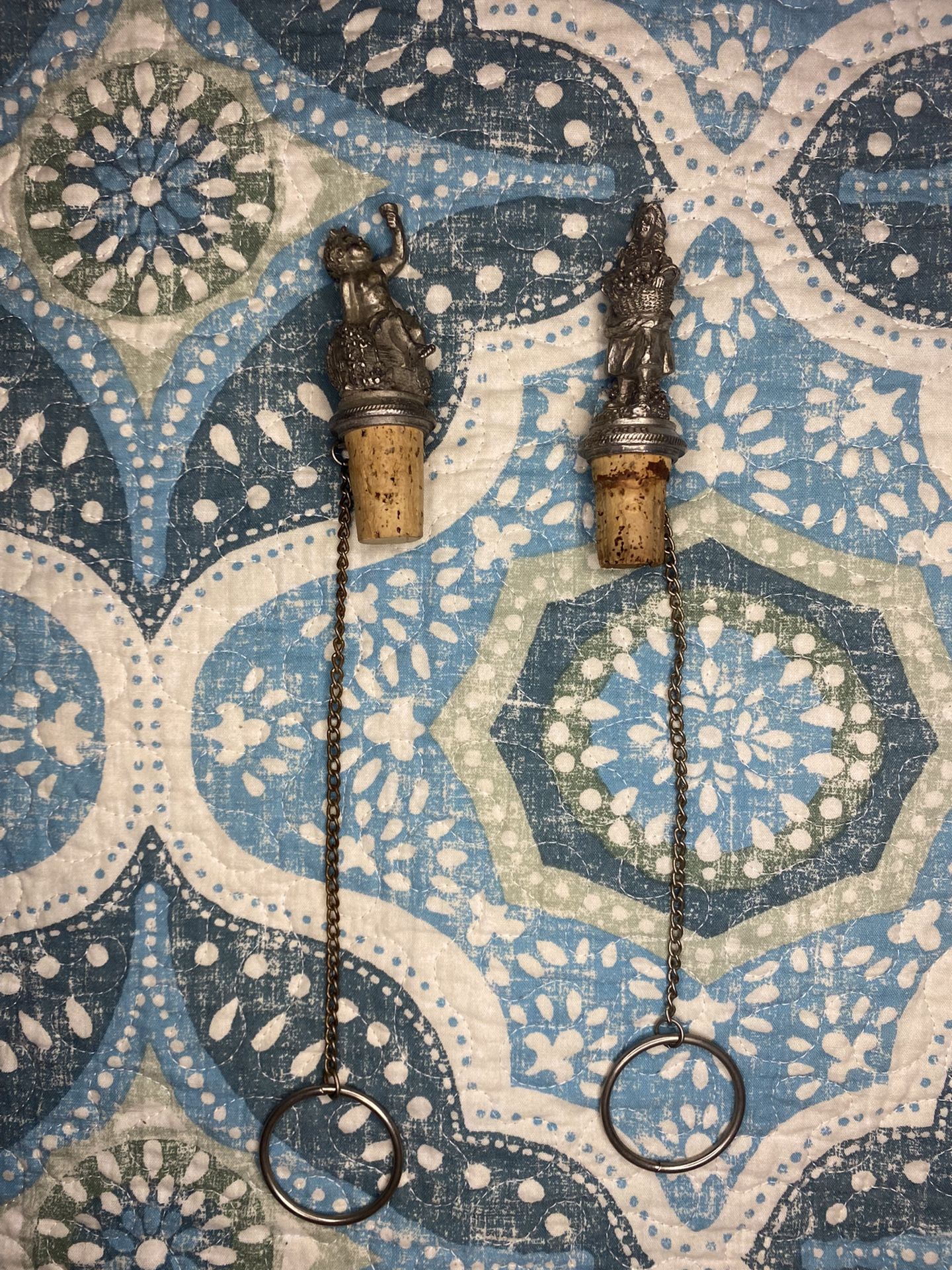 Vintage Pewter Wine Stoppers