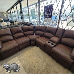 Ashley Reclining Sectional Sofa Couch With İnterest Free Payment Options 