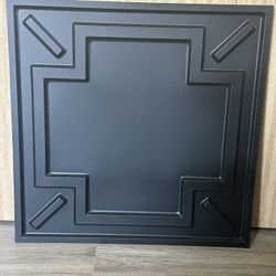 Art3d Decorative Drop Ceiling/Glue Up Tile 2ftx2ft, in Black 12 pcs new in box