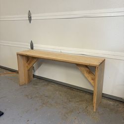 Wooden bench