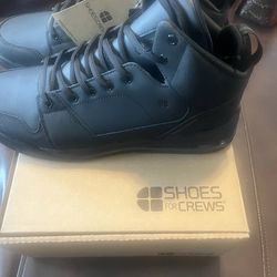 Shoes for Crews Tigon Work Shoes Men Sz 12   Black Slip Resistant High Top