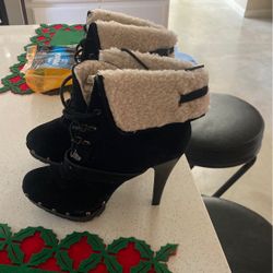 Faux Fur Heels