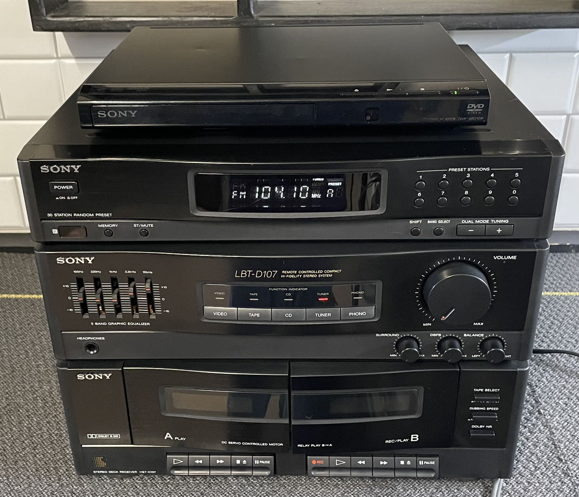 Sony LBT-D107 Receiver And Sony DVD Player 