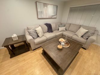 Sectional furniture set with tables