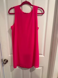 Pink shift mini dress