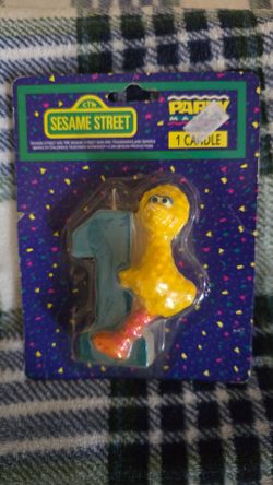 Sesame Street Big Bird Number 1 vintage Birthday Candle
