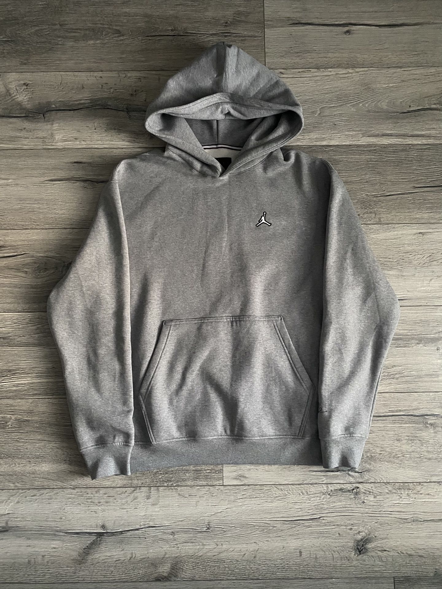 jordan grey fleece hoodie men’s large