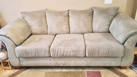 Microfiber sofa and love seat