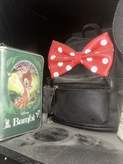 Minnie Mouse Mini Backpack And Bambi Wallet