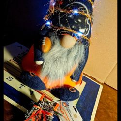 NFL, CHICAGO BEARS: NEW, HOLIDAY, LED GNOMBE & ORNAMATE, FIRM.