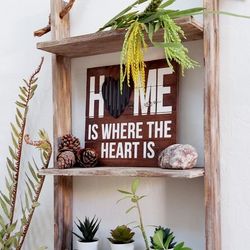 36"H X 18"W X 10"D 🌱 3 Tier Solid Wood Manila Rope Hanging Shelf with Hanging Bar ::: Distressed Havana Coffee/Cream