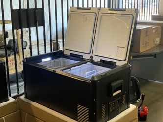 New In Box Dual Zone Portable Fridge And Freezer 90L/95QT Electric Cooler For Camping And Outdoor Activities  