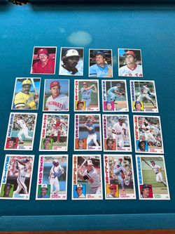 Lots of 24 oversized 1980s vintage baseball and photo cards.  Mike Schmidt, Cal Ripken. ++