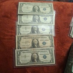 Silver Certificate Lot (Of 5)