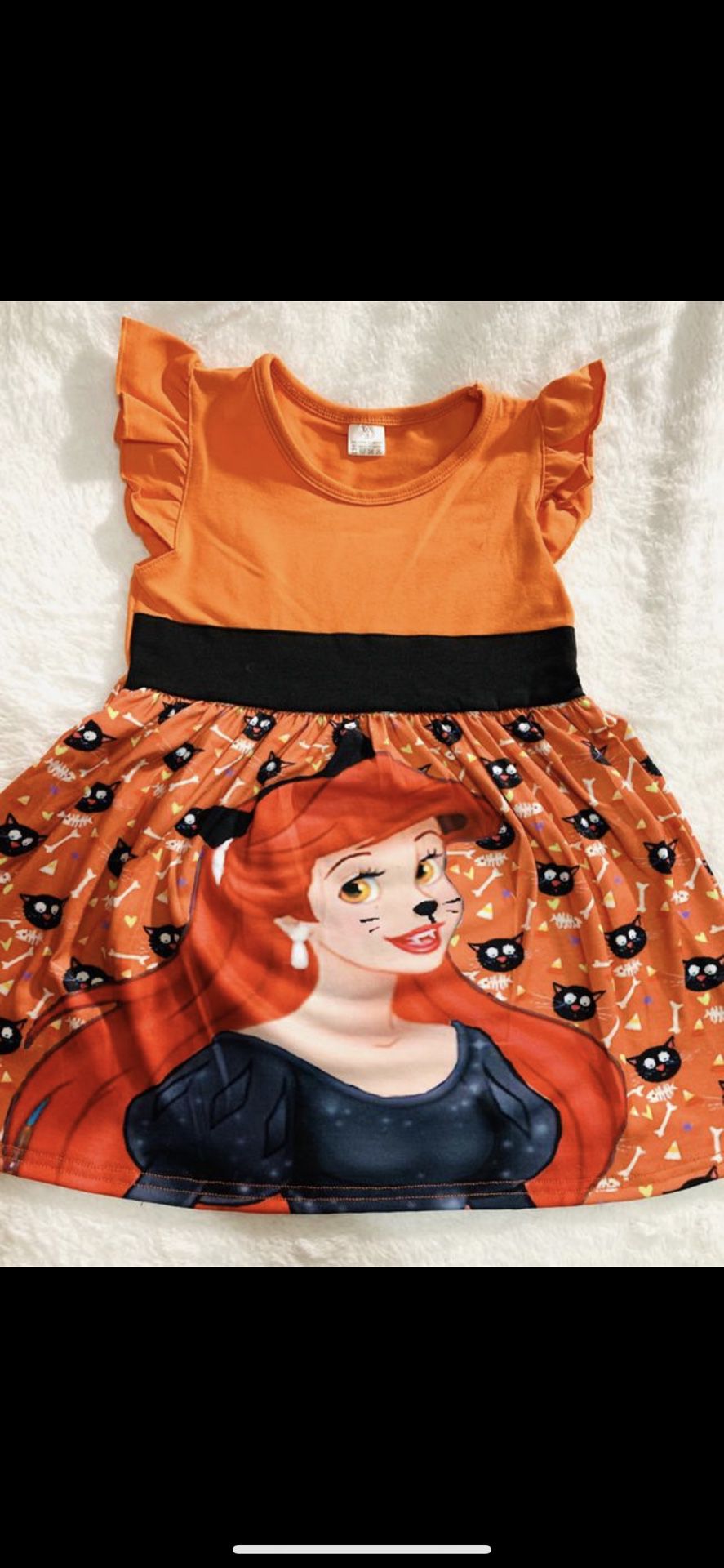 3t Ariel orange Halloween dress