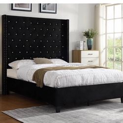 Brand New Black King Size 6foot Tall Bed Frame With New Mattress Set/Fast Delivery