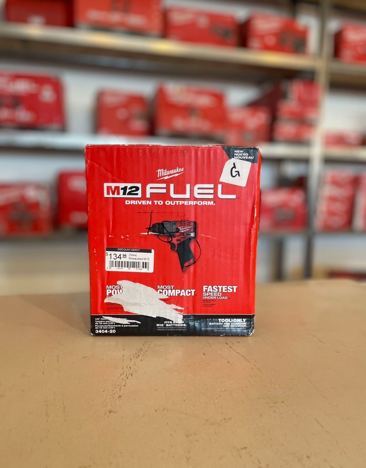 MILWAUKEE M12 FUEL 12V Lithium-Ion Brushless Cordless 1/2 in. Hammer Drill (Tool-Only) 3404-20
