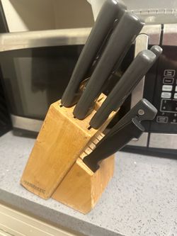 7 pc knife block set faberware