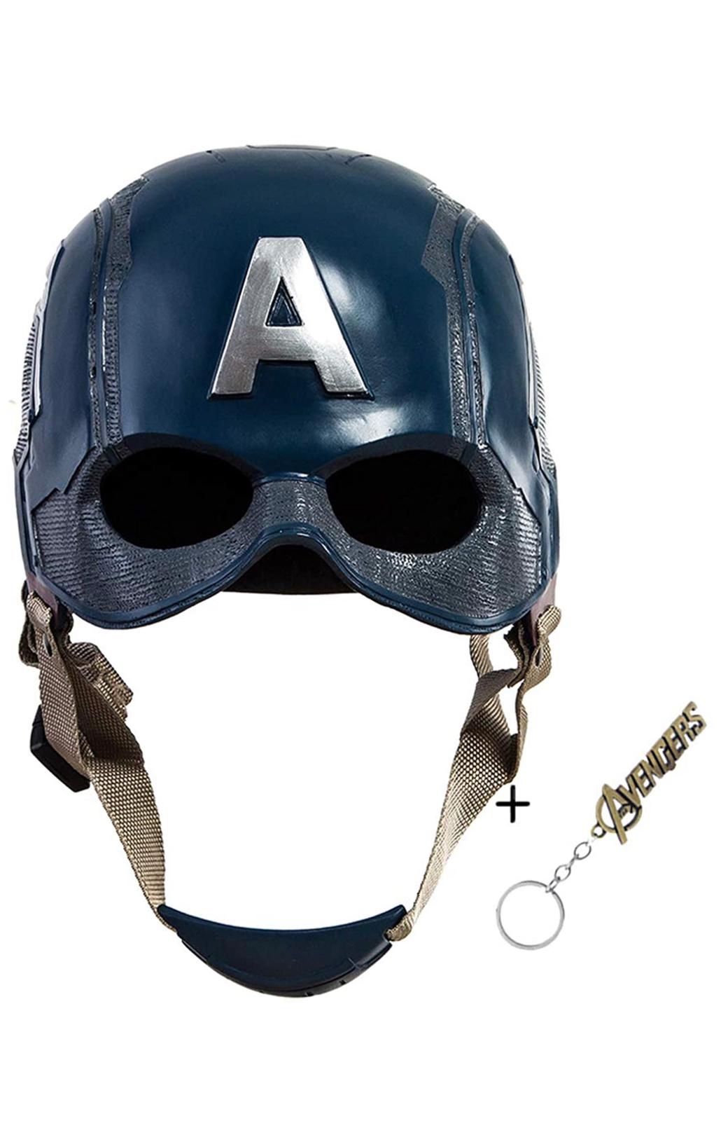 New Captain America 3 Civil War Helmet Movie Cosplay Props for Adult, Navy Blue, one size
