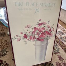 Vintage Pike Place Market 79th Anniversary Art Poster