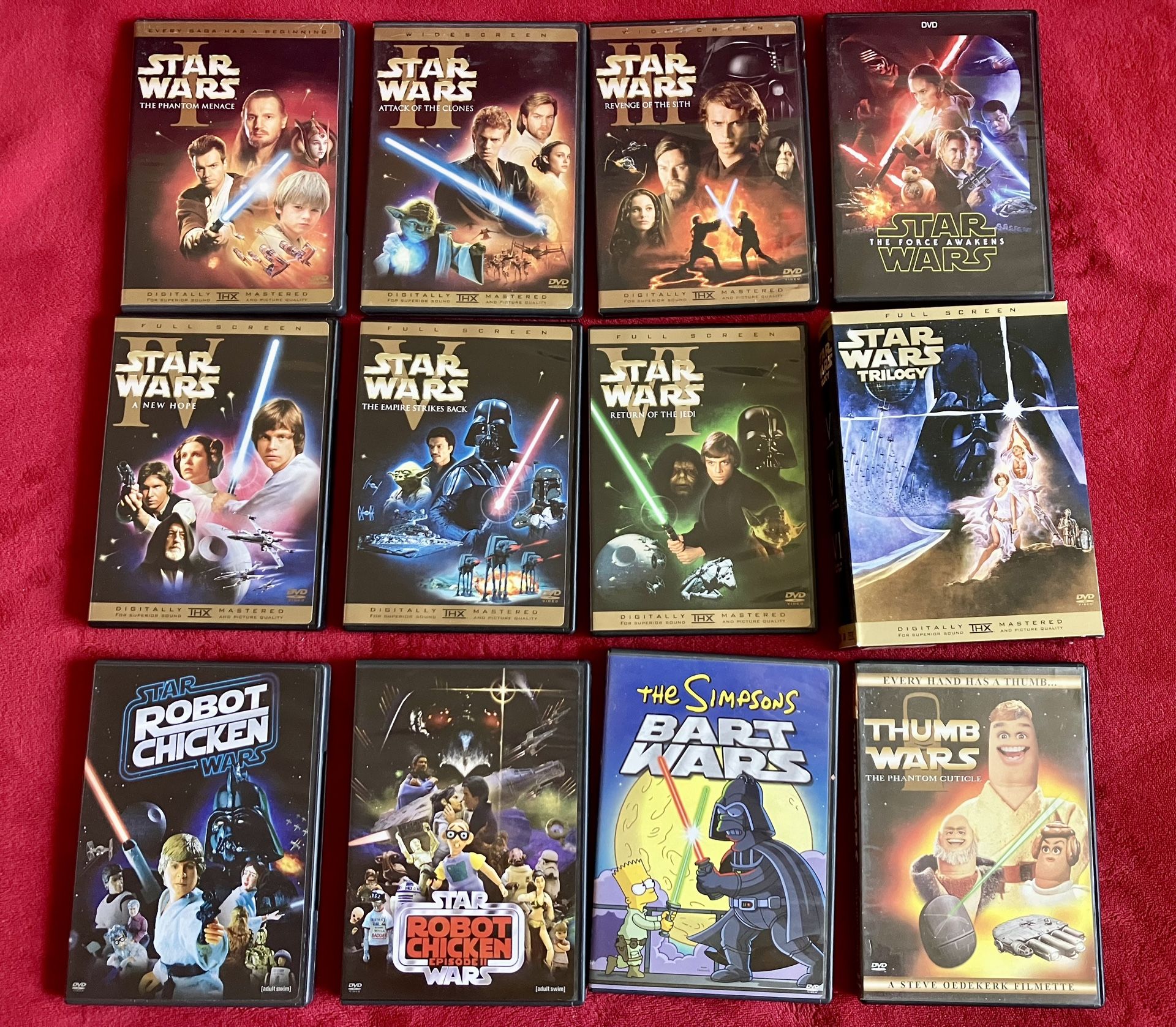 Lot 11 STAR WARS I II III IV V VI DVD SET BART SIMPSONS ROBOT CHICKEN ** See MORE