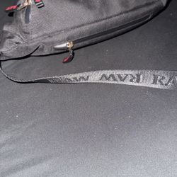 Black RAW Strap Fanny Bag