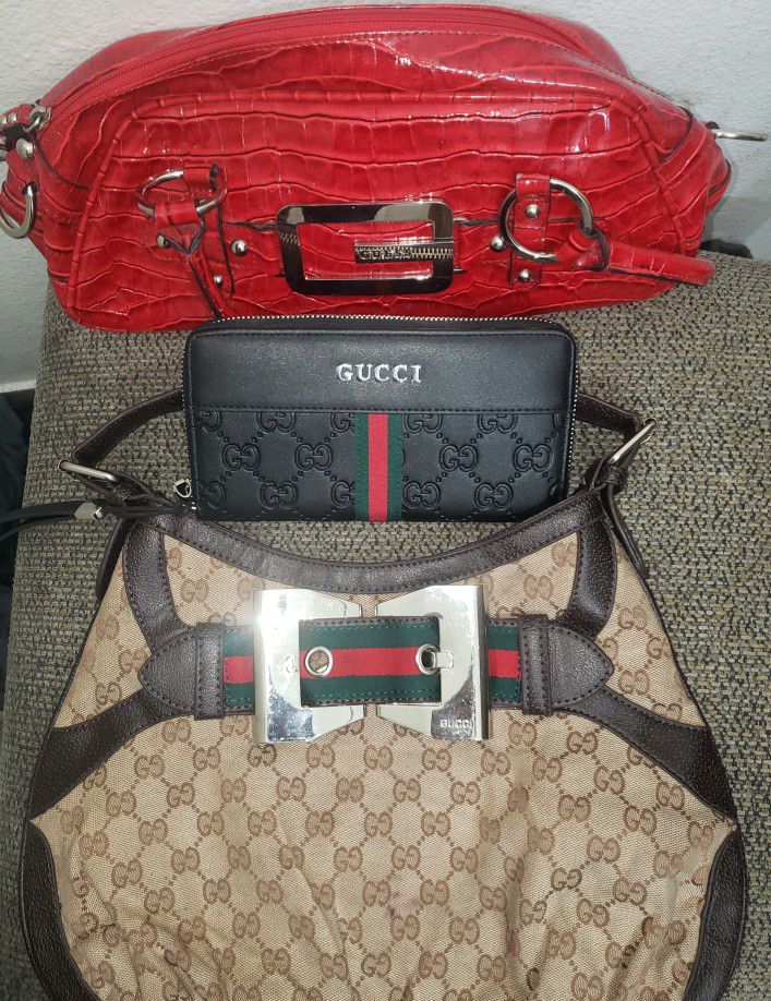 Double G Monogram Pattern Matching Purse And Wallet Set + Woman's Guess Purse ( Trade Offers Welcome )