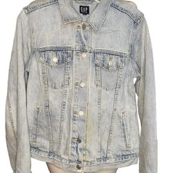 Women’s Boyfriend Gap acid wash jean jacket