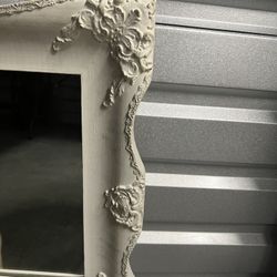 Victorian Style Painted Raised Relief Frame wall Mirror