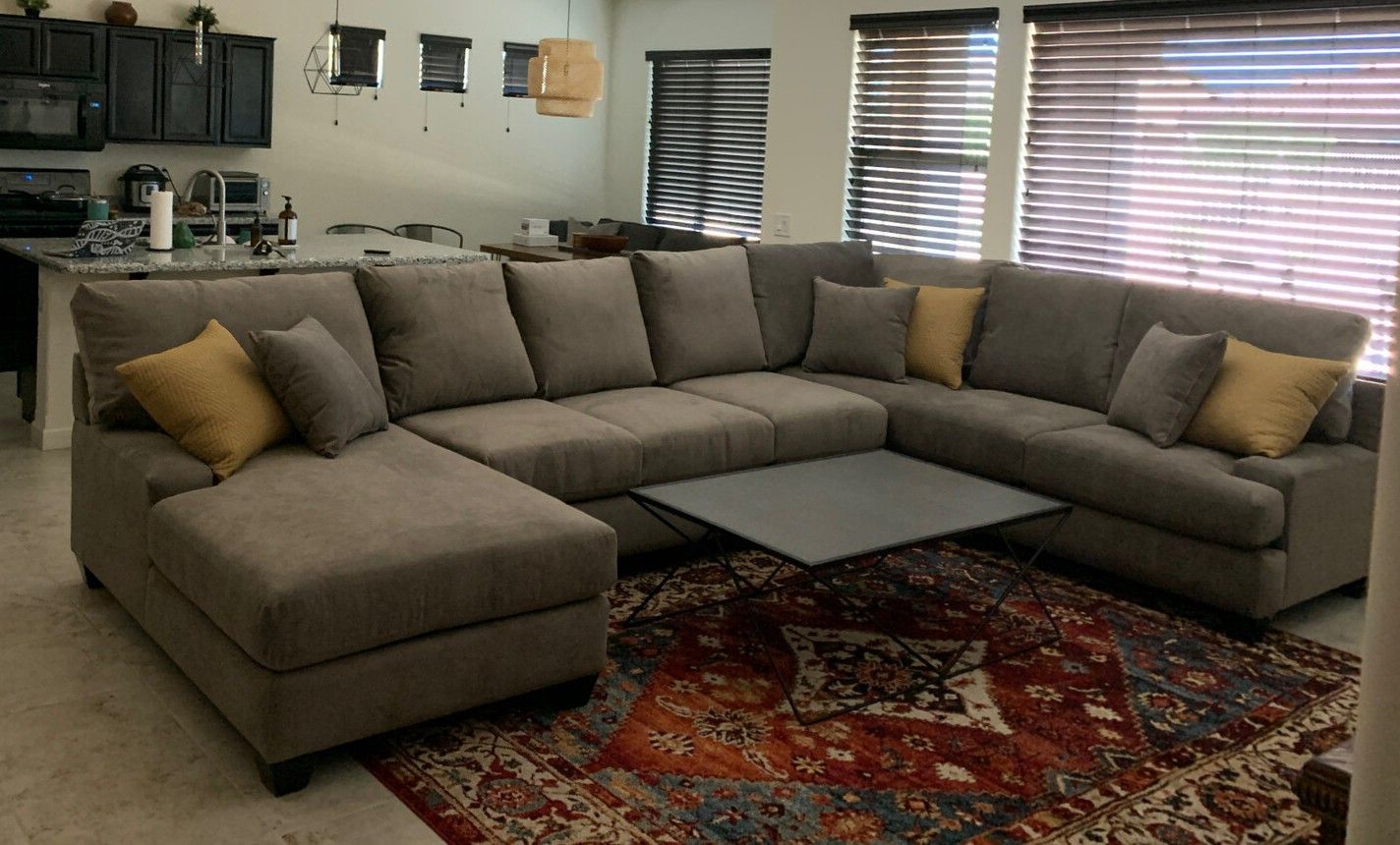 Sectional Couch Harper Foam Gray