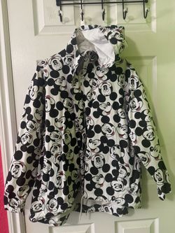 Mickey Mouse Print Hooded Rain Jacket