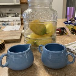 Fiesta Ware Sugar And Creamer Set