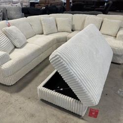 Corduroy Sofa Sleeper Sectional With Storage 