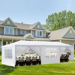10x30 White Gazebo Wedding Party Tent Canopy  With 6 Windows & 2 Sidewalls-8 (FOR SALE) Carpa