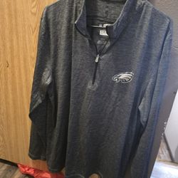 Mens NFL Eagles Pull Over Size L