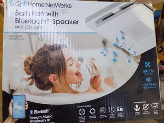 Bath fan with Bluetooth speaker and LED light new