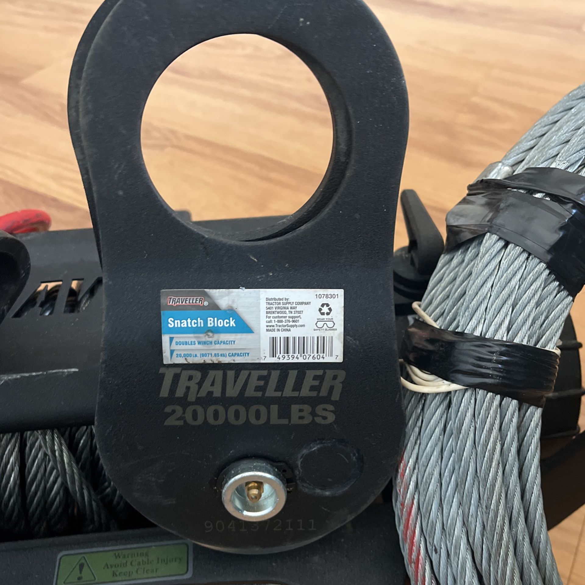 New Never Used Traveler 12,000 Lb Winch With Attachments