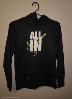 Nike - 3Brand - Hoodie Sweatshirt ("All In") - Youth: Large - Polyester - Black