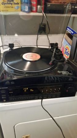 Pioneer receiver and ion turntable