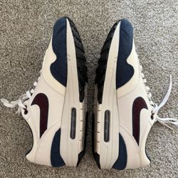Nike Air Max 1 Coconut Milk Burgundy Crush Navy FN6952-103 Men's Size 11 No Box