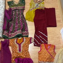  4 Set of Indian Outfit For 3 To 4 Years Old Girl.