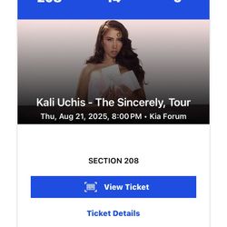 Kali Uchis 1 Ticket LA