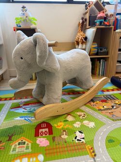 Pottery Barn Kids Elephant Critter Plush Nursery Rocker