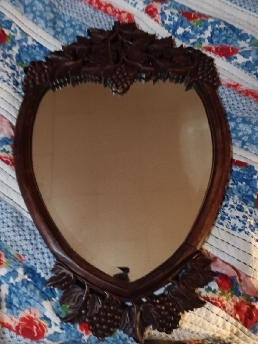 Beautiful Walnut Fruit Mirror