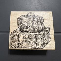 2004 Stampin' Up! Rubber Stamp Travel Luggage