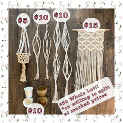 🌿 Boho Macramé Decor Bundle – Wall & Plant Hangers 🌿