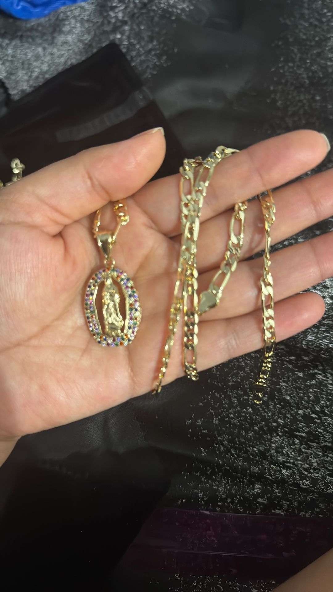Gold Plated Chain And Pendant