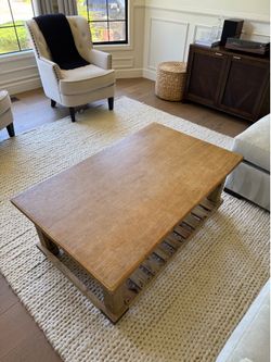 Solid wood coffee table