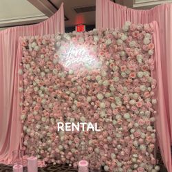 Pink Flower Floral Wall 